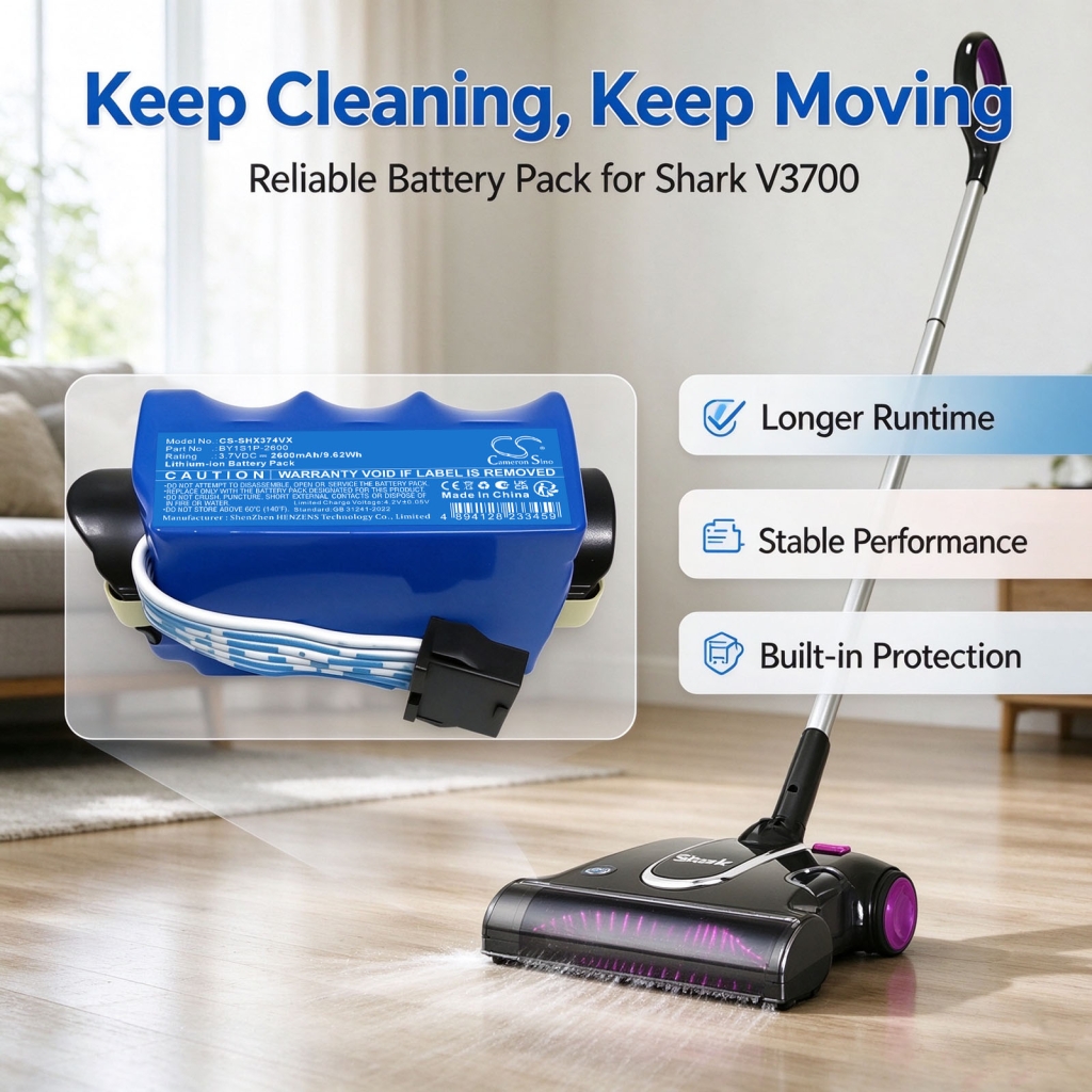 Batteries compatible with Shark XBAT3700 XBAT3700 CS-SHX374VX