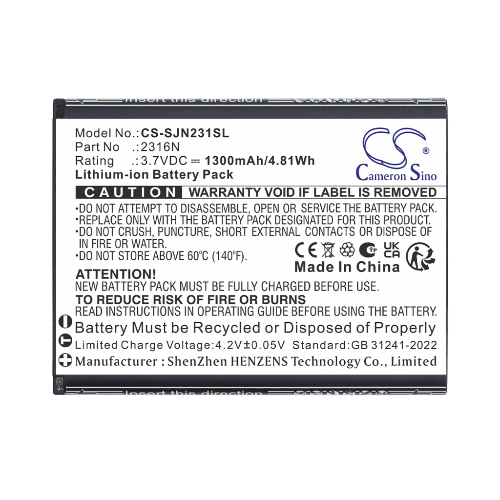 Battery compatible with Spc