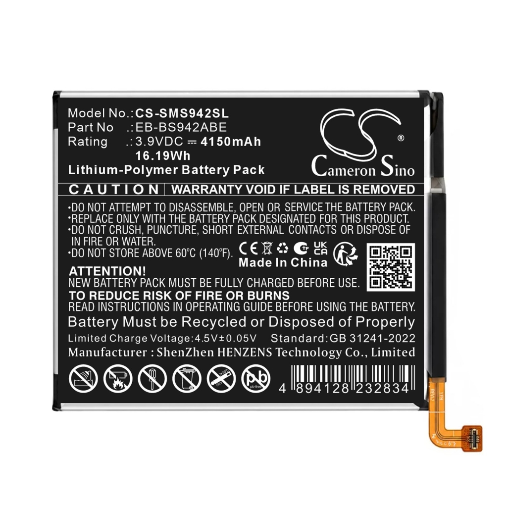 Batteries compatible with Samsung Galaxy S26 CS-SMS942SL