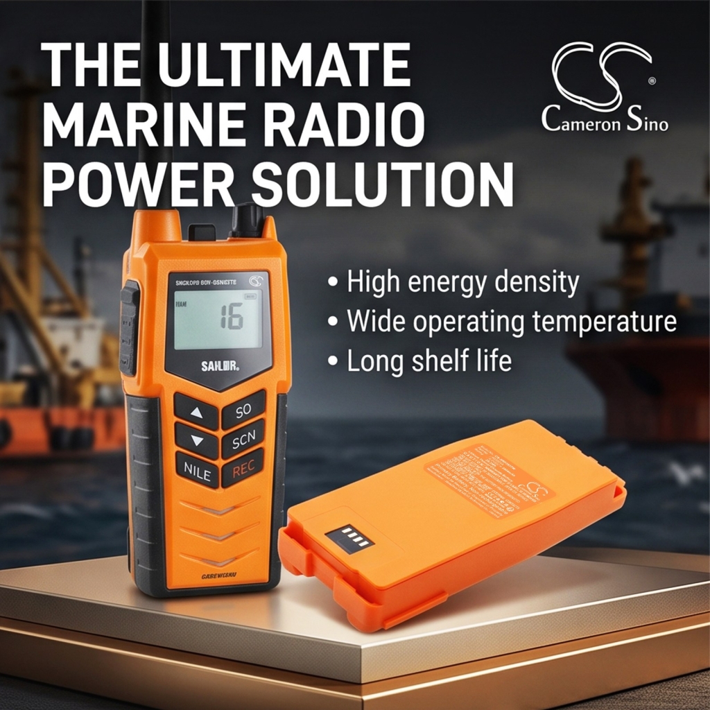 Batteries compatible with SAILOR SP3520 SP3520 VHF GMDSS radio CS-SRP350TW