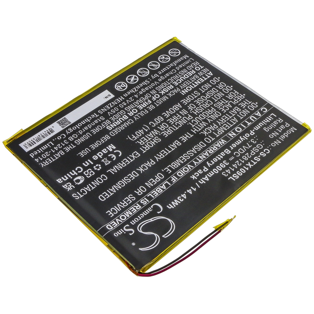 Battery compatible with Smartab CS-STX109SL