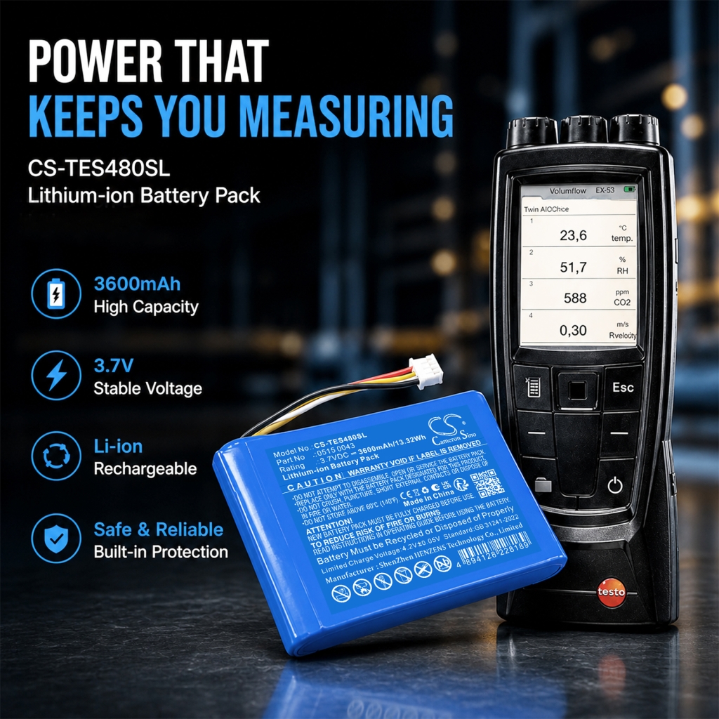 Battery compatible with Testo