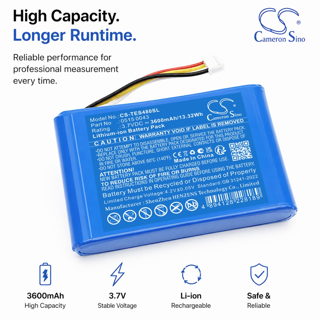 Battery compatible with Testo