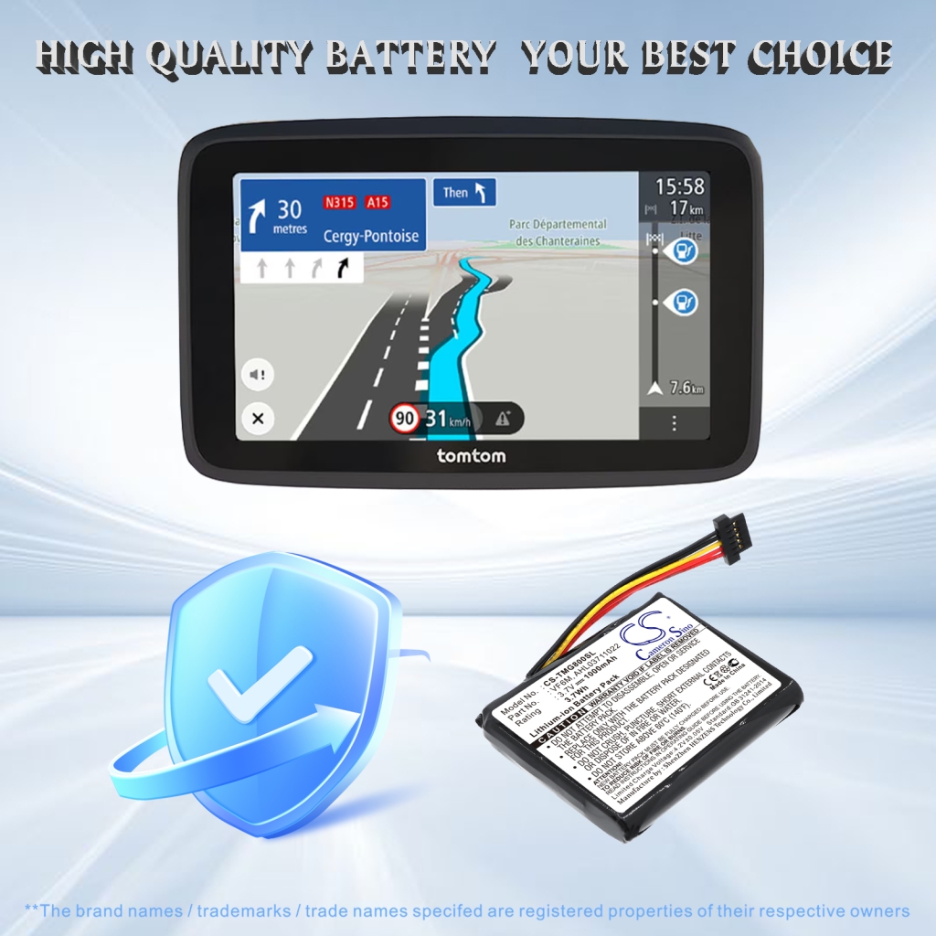 Battery compatible with TomTom CS-TMG800SL