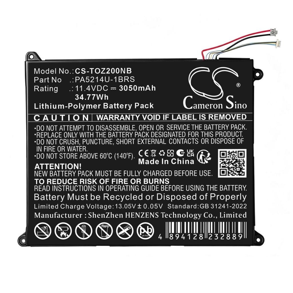 Batteries compatible with Toshiba Portege WT20-B WT20-B-106 Z20T-B CS-TOZ200NB