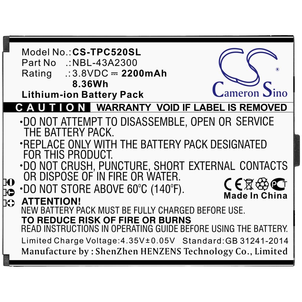 Mobile Phone Battery Neffos CS-TPC520SL