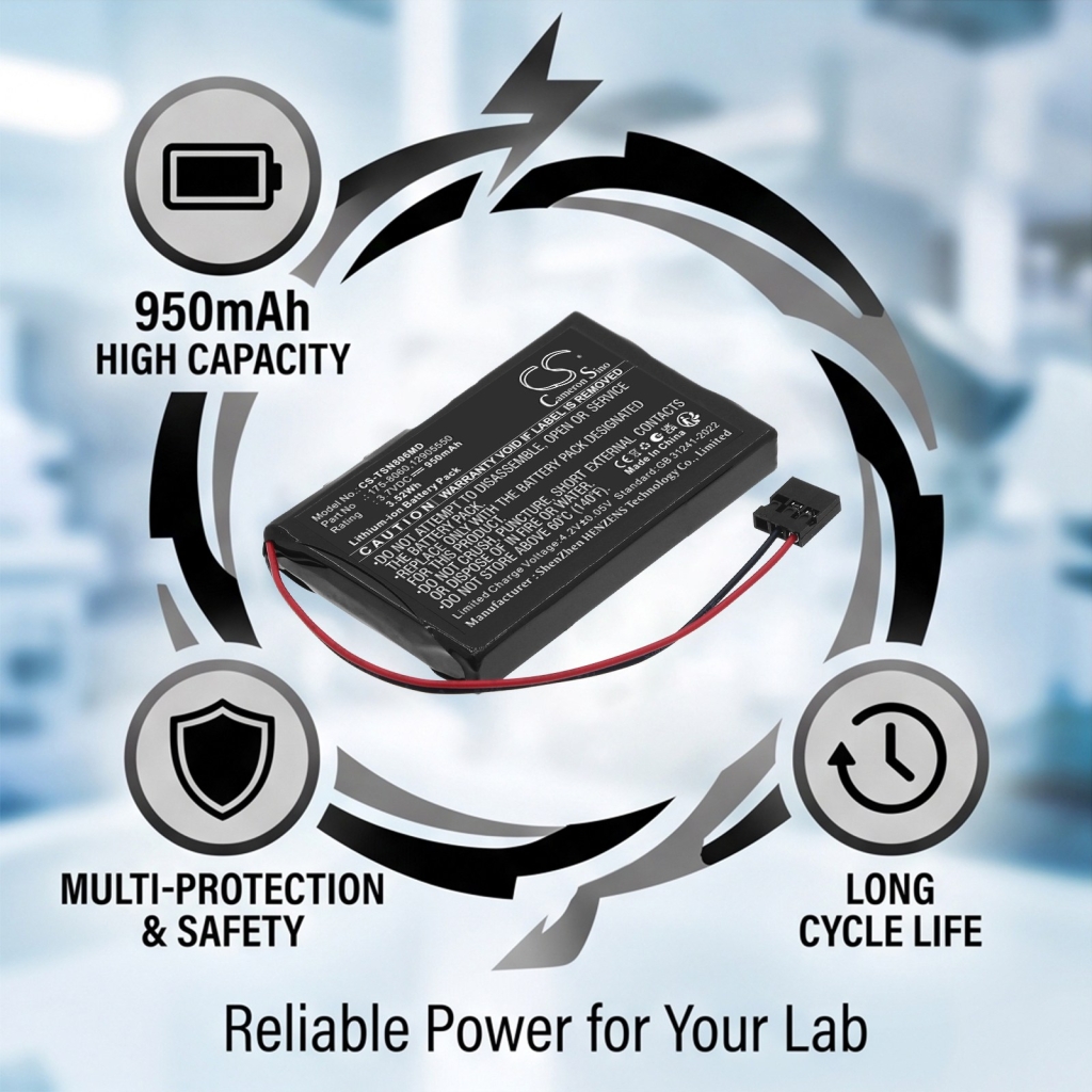 Batteries compatible with Thermo Scientific E1-ClipTip ElectronicPipette CS-TSN806MD