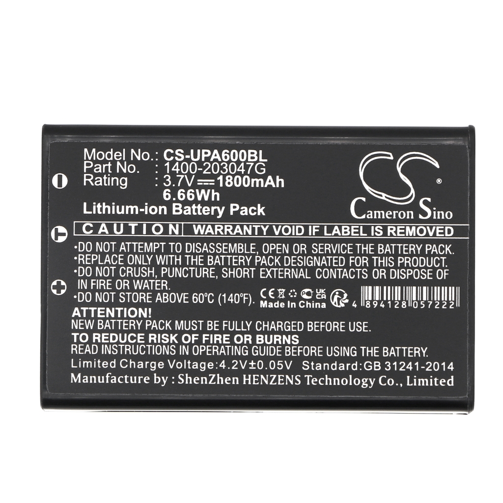 BarCode, Scanner Battery Gicom CS-UPA600BL