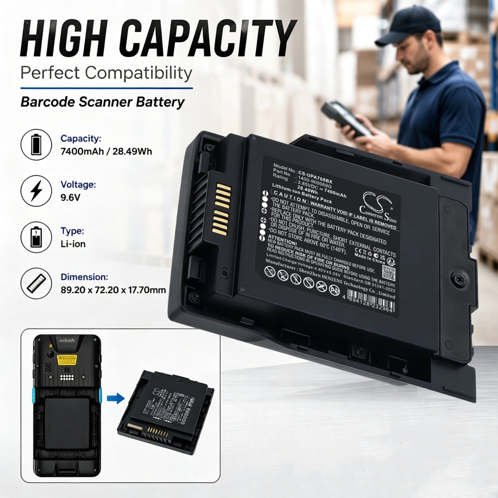 Battery compatible with Unitech