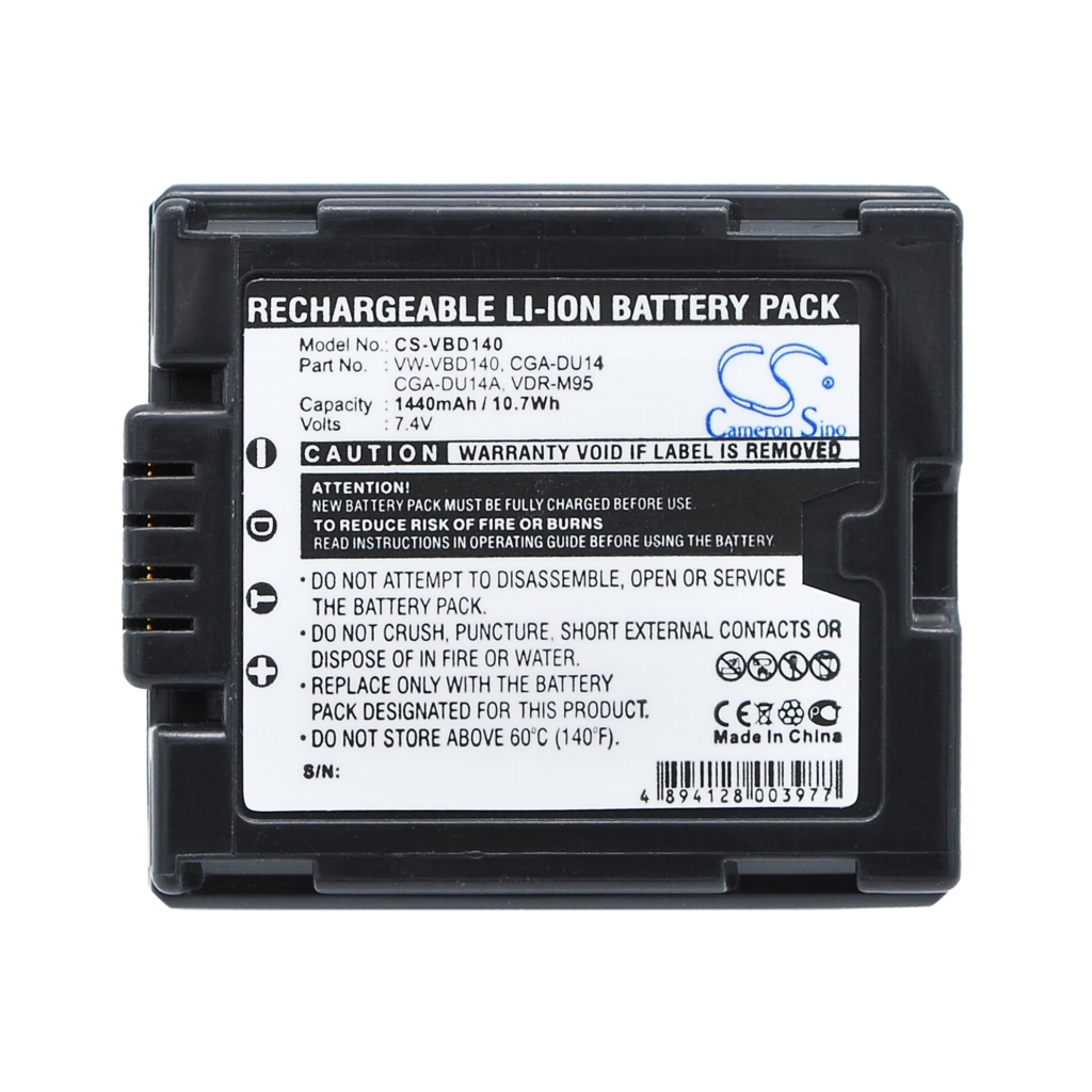 Compatible battery replacement for HITACHI BZ-BP14S,BZ-BP14SW,CGA-DU14,CGA-DU14A,DZ-BP14S...