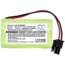 Compatible battery replacement for Visonic 103-303707,99-301712,GP130AAM4YMX,GP230AAH4YMX