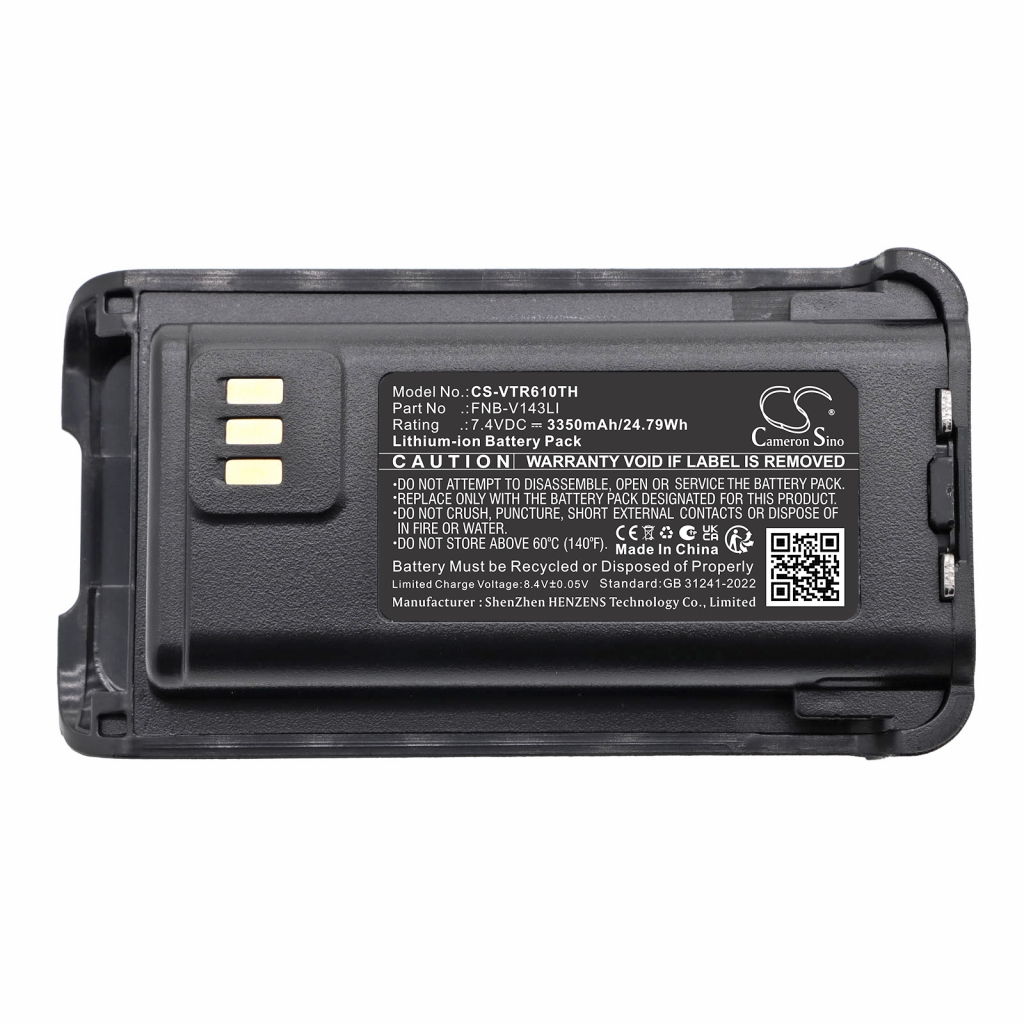 Battery compatible with Bearcom Vertex standard CS-VTR610TH