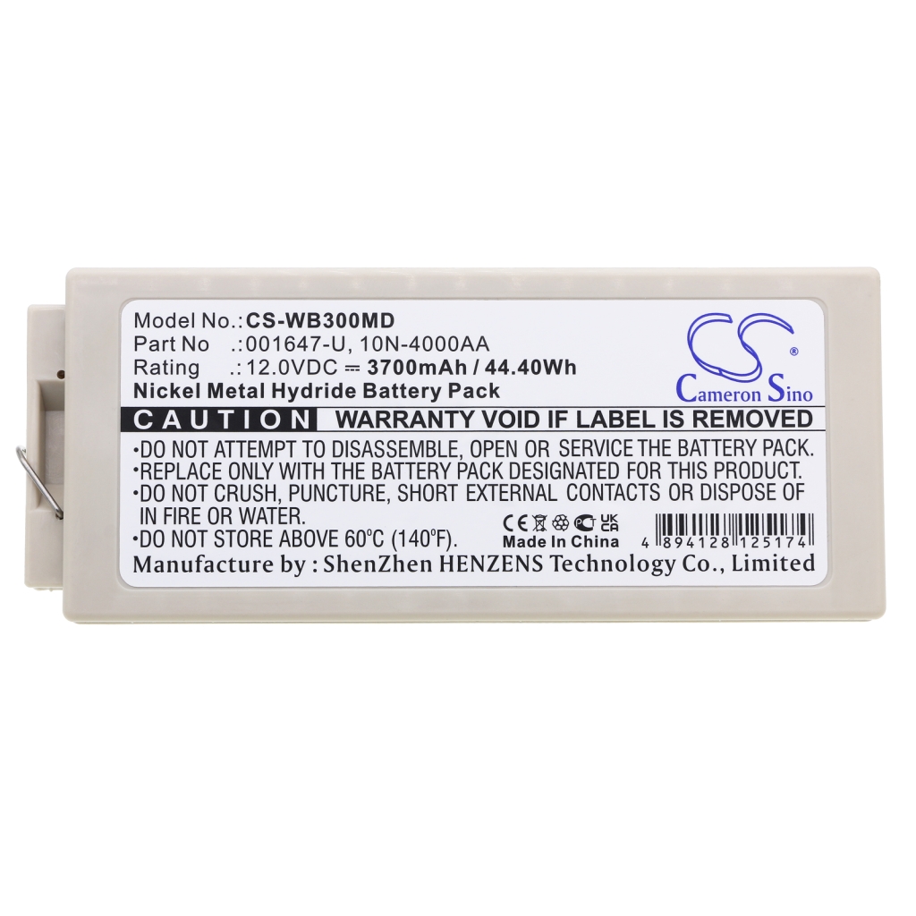 Battery compatible with Welch-Allyn CS-WB300MD