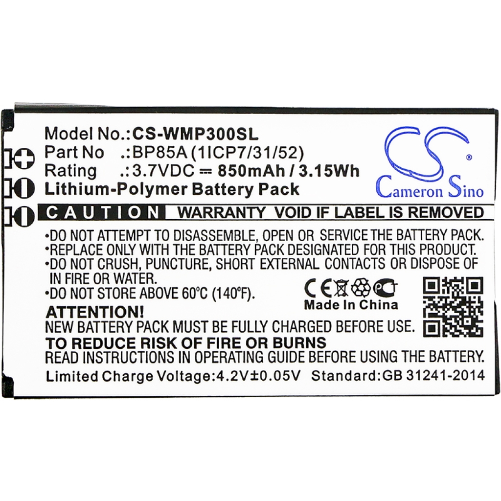 Battery Replaces BP85A (1ICP7/31/52)