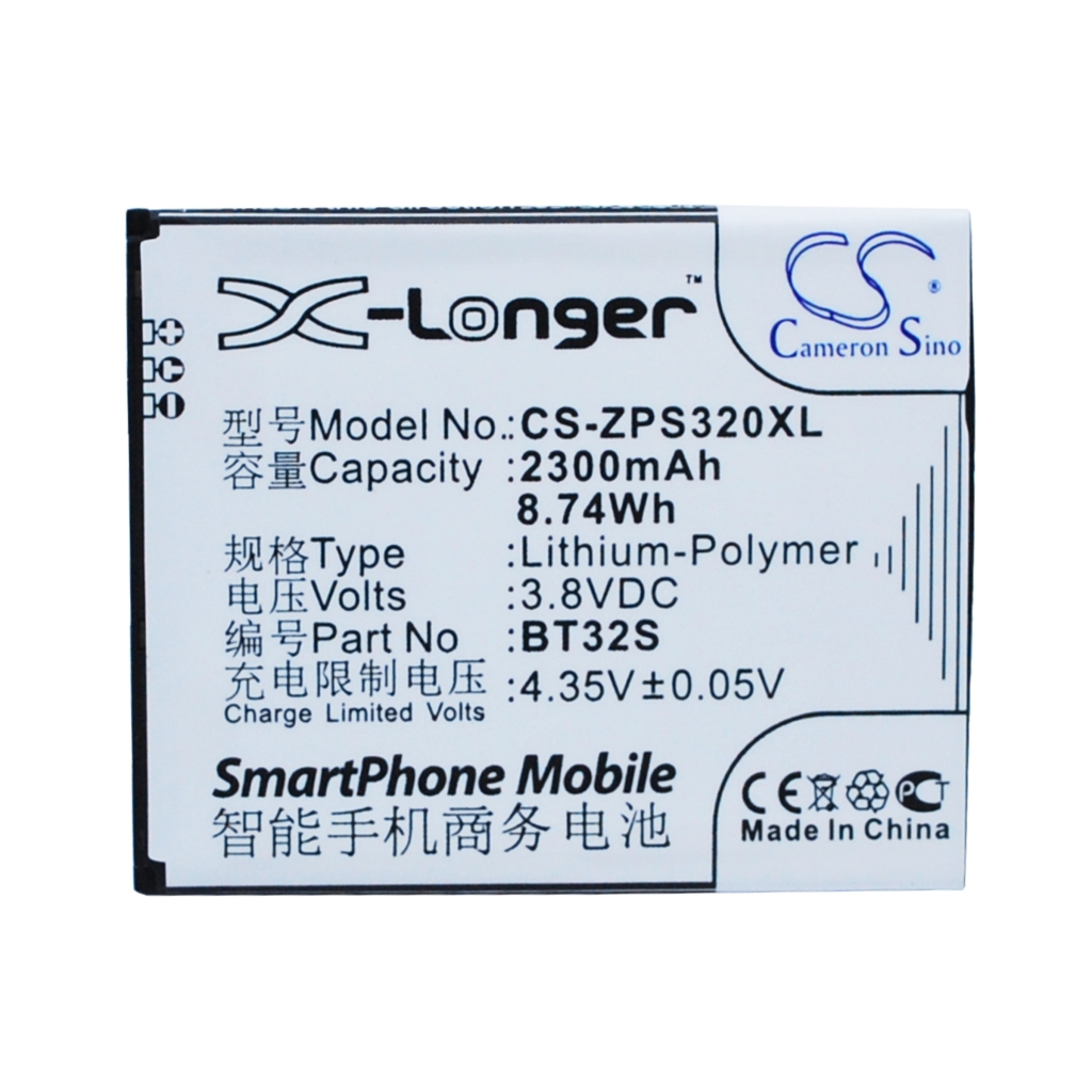 Batteries compatible with ZOPO ZP320 ZP320 CS-ZPS320XL
