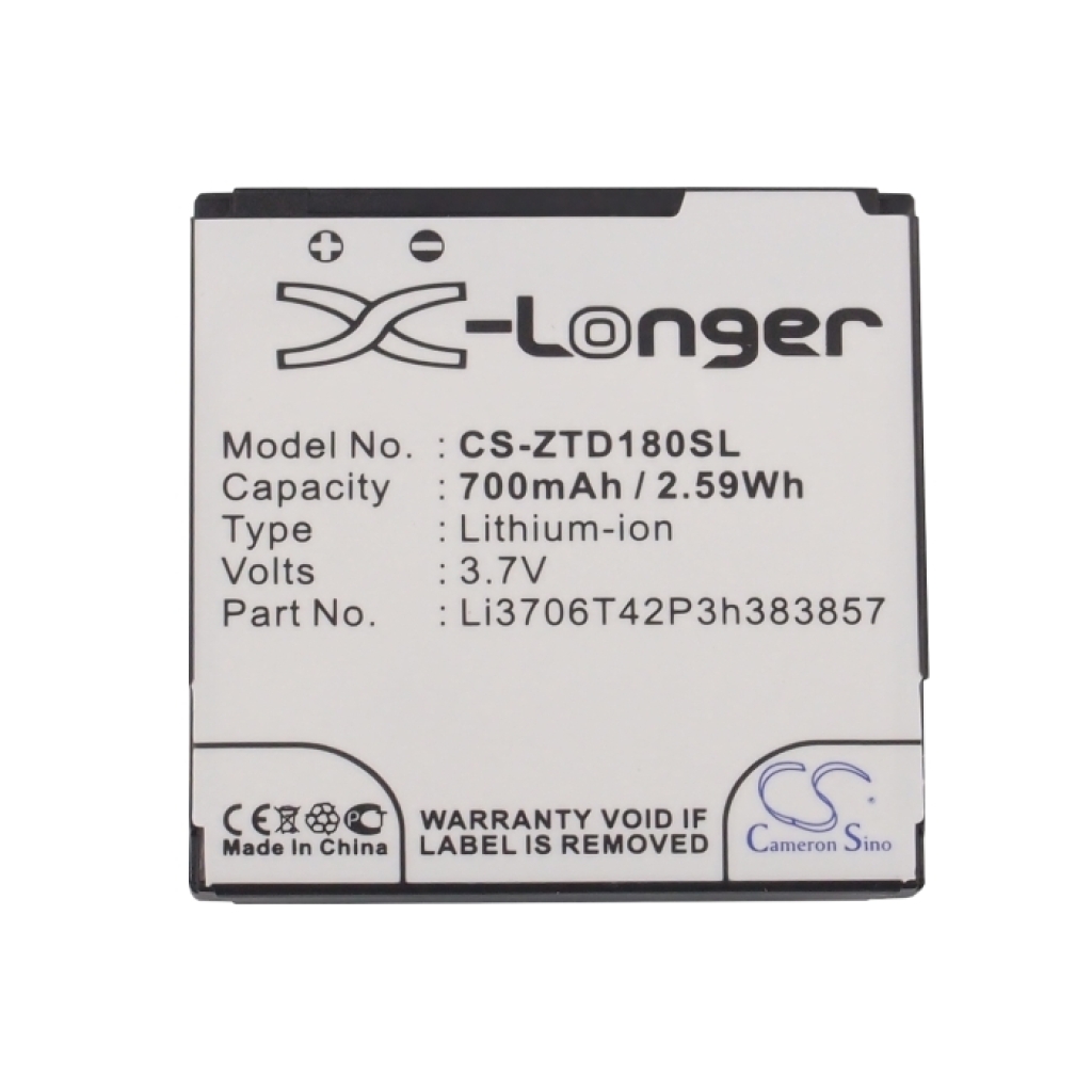 Battery compatible with Vodafone Orange T-Mobile ZTE CS-ZTD180SL