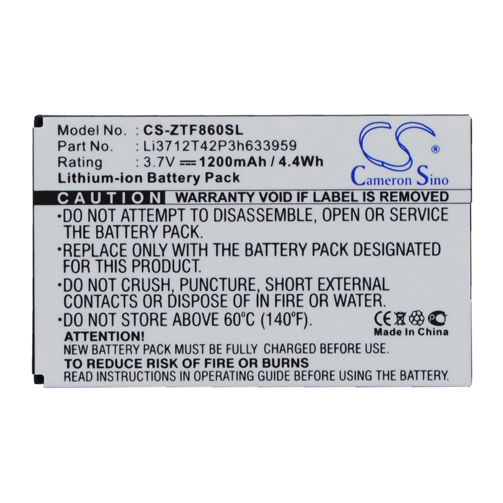 Mobile Phone Battery Telstra CS-ZTF860SL