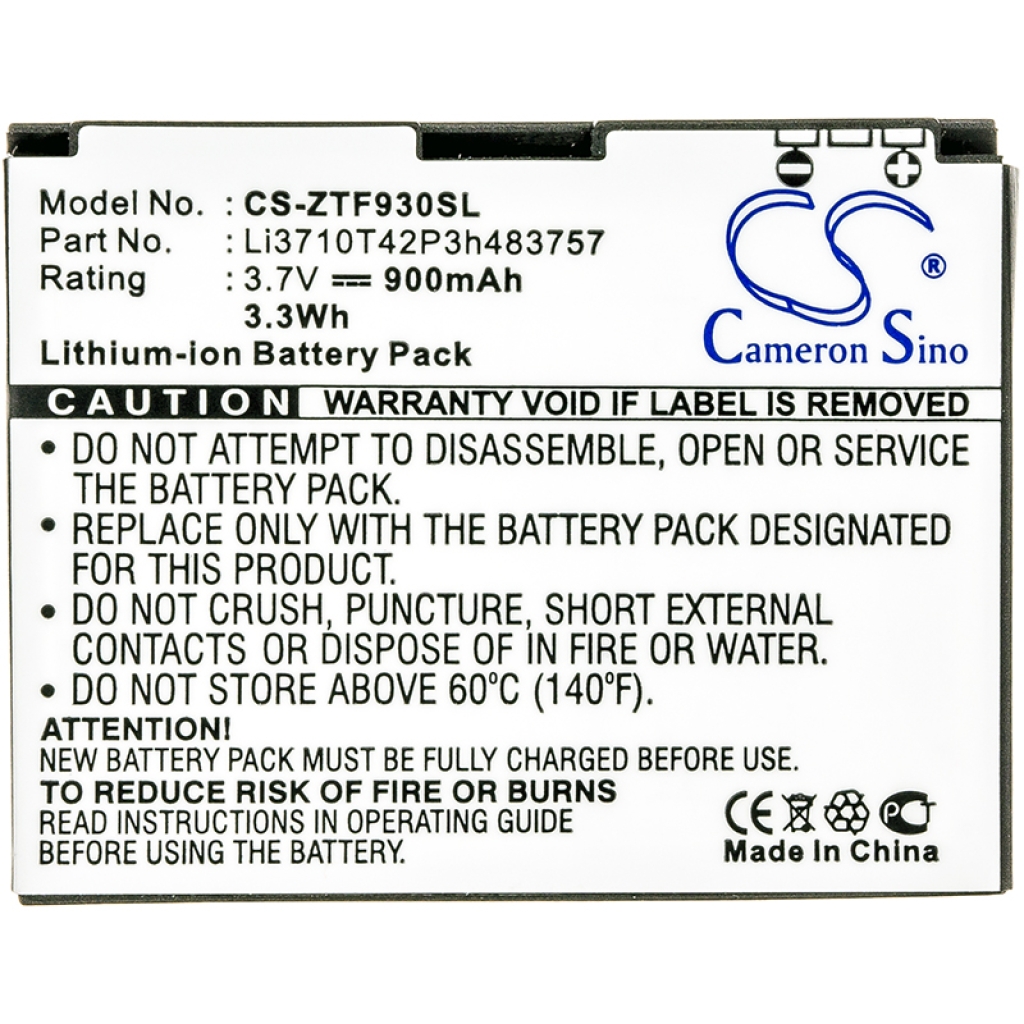 Mobile Phone Battery Orange CS-ZTF930SL