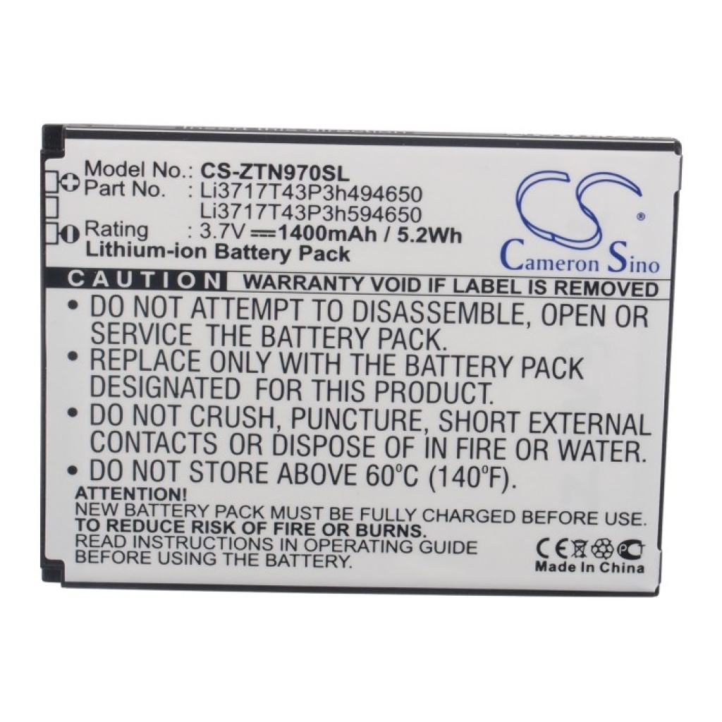 Battery Replaces Li3717T43P3h594650