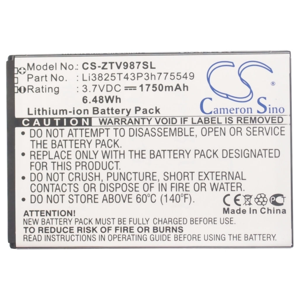Battery Replaces Li3825T43P3h775549